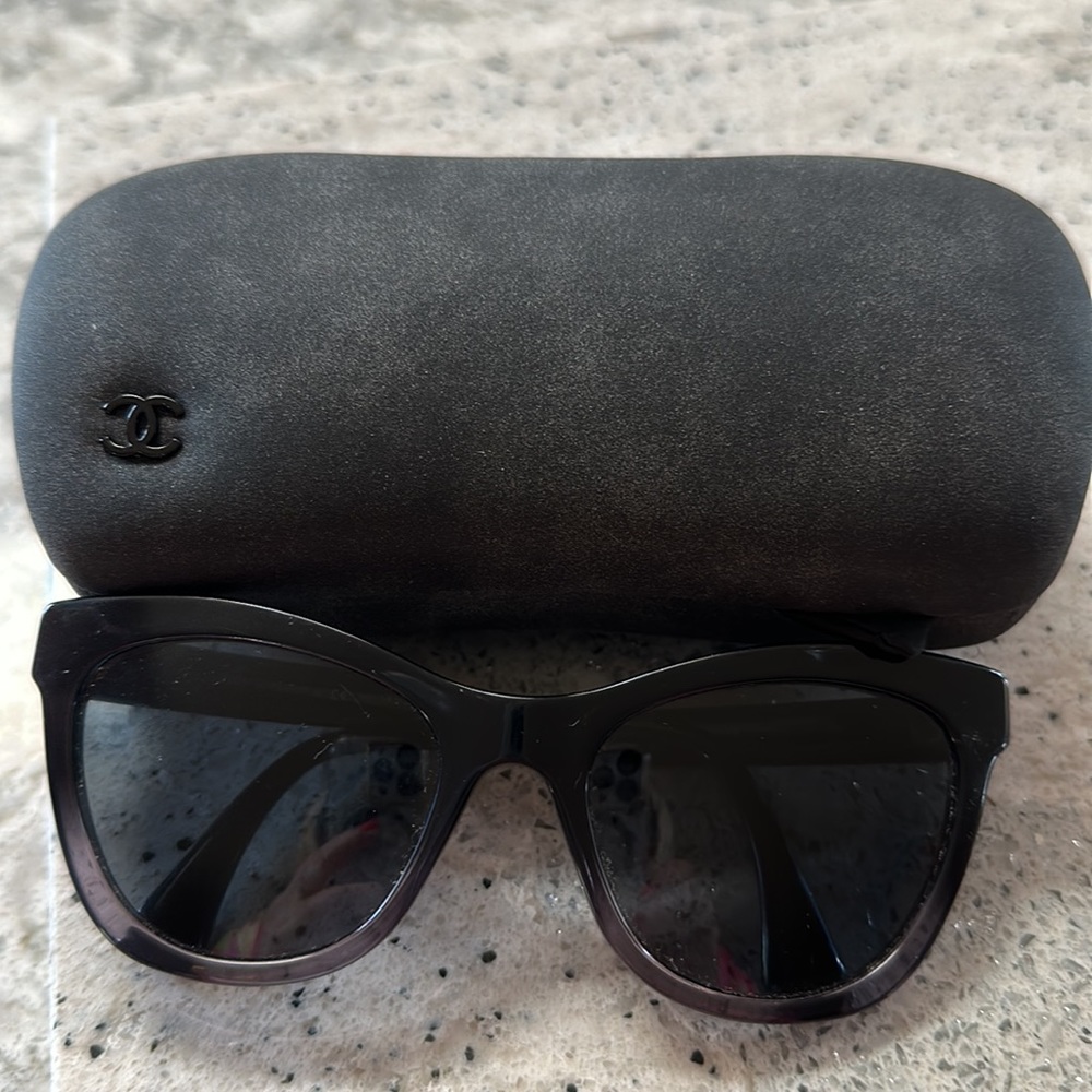 Authentic CHANEL Sunglasses with case. - Picture 2 of 8